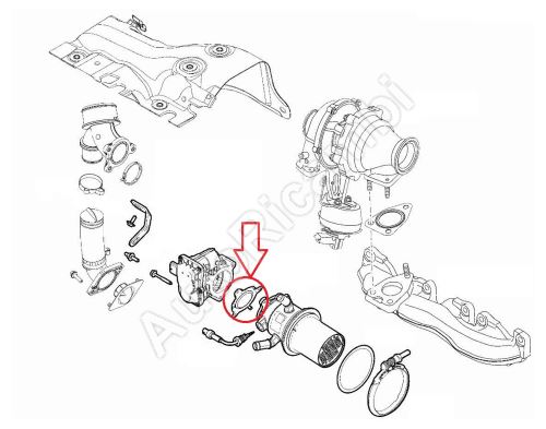 Throttle body gasket Fiat Ducato since 2021 2.2D, Doblo 2016-2021 1.6D