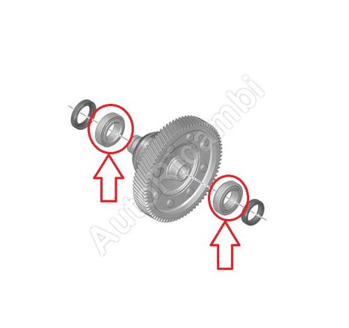 Gearbox bearing Citroën Berlingo, Partner since 2008 left/right to drive shaft, 38x65x18mm