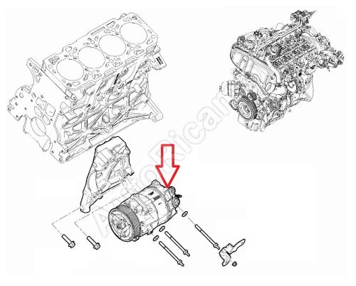 Compresseur de climatisation Fiat Ducato depuis 2021 2.2D