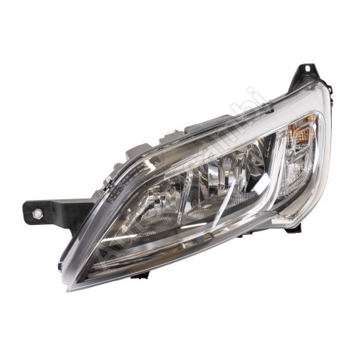 Headlight Fiat Ducato since 2014 left H7+H7 silver frame without LED