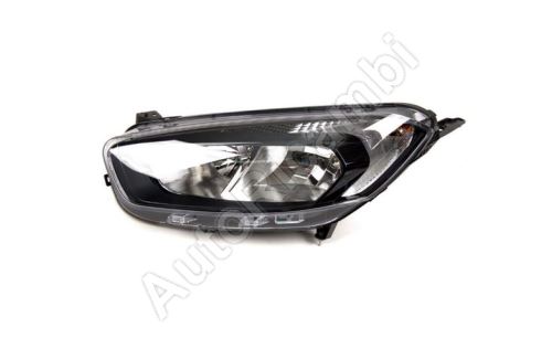Headlight Ford Transit Courier 2014-2018 front, left H7/H15, black