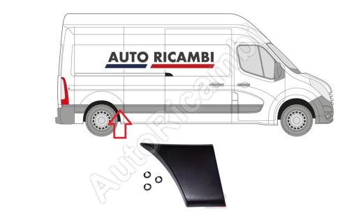 Protective trim Renault Master since 2010 right, in front of the rear wheel