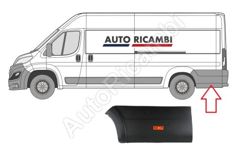 Protective trim Fiat Ducato since 2014 left, behind the rear wheel
