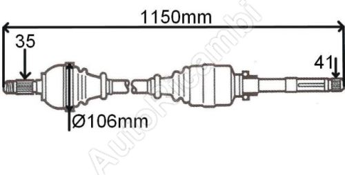 Driveshaft Fiat Ducato since 2006 2.2/2.3 right