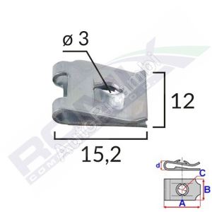 Mounting clip 3.0 mm/25 pcs in a package