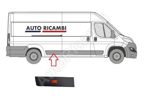 Protective trim Fiat Ducato since 2014 right, in front of the rear wheel