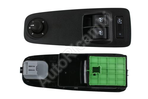 Electric window switch Fiat Ducato since 2011 left, green, with mirror control
