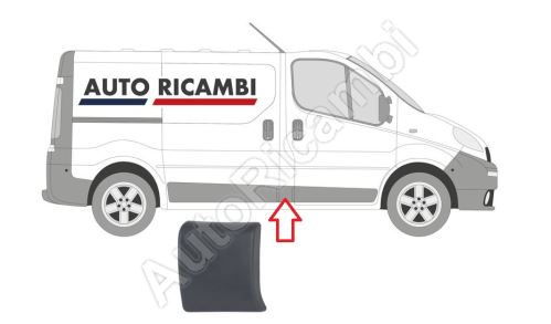 Protective trim for Renault Trafic since 2001 right, behind the front door, B-column
