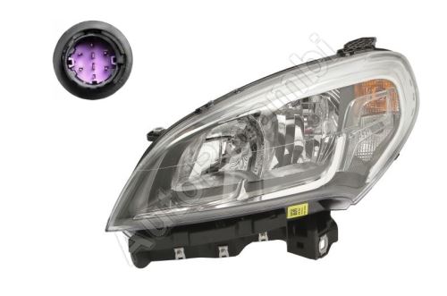 Headlight Fiat Doblo since 2016 left front H7+H7, with daylight, with motor