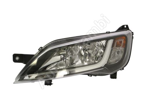 Headlight Fiat Ducato since 2014 left H7+H7 black frame without LED