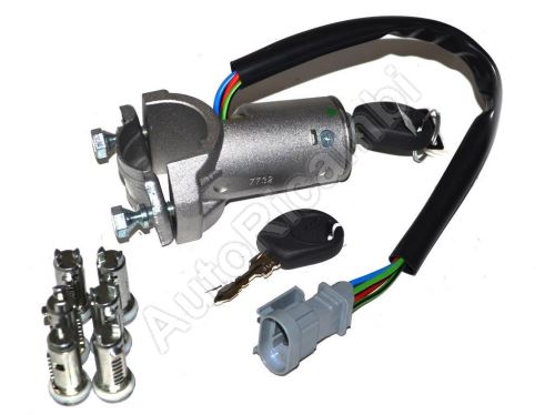 Ignition switch Iveco Daily 2000-2006 with immo., with ignition barrels set, 4-PIN