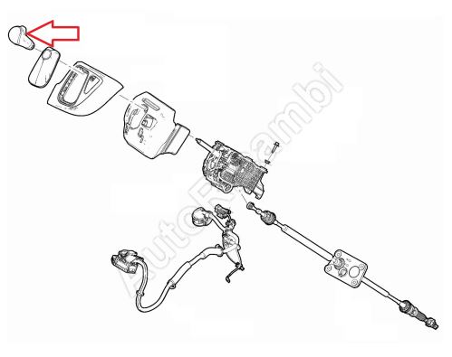 Gear knob Fiat Ducato since 2021 automatic transmission