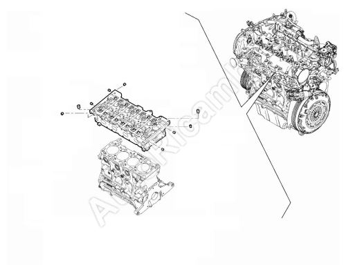 Cylinder head Fiat Ducato since 2021 2.2D with valves