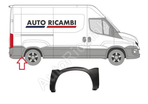 Protective trim Iveco Daily since 2014 right, rear fender trim