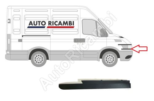 Protective trim Iveco Daily 2000-2006 right, plastic, bottom for fender