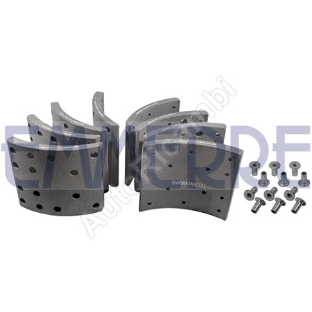 Brake lining material Iveco EuroTech set 8pcs, 410mm