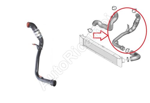 Charger Intake Hose Citroën Jumper 2011-2016 2.2 from turbocharger to throttle, complete