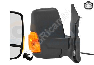 Rearview mirror Ford Transit since 2013 right short, electric, heated, 6-PIN, 16W