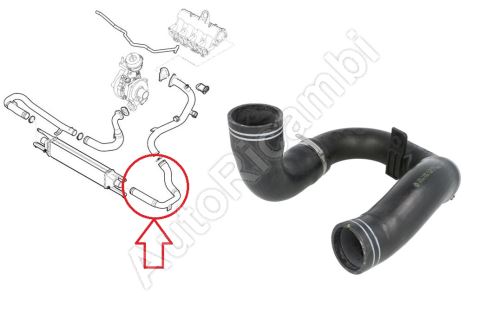 Charger Intake Hose Fiat Doblo since 2010 1.6/2.0 D from intercooler to throttle, complete
