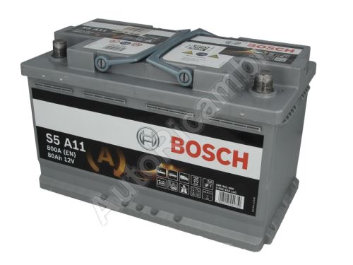 Autobatterie 12V 80Ah/800A Ford Transit ab 2011, Custom, Connect, Courier 315x190x175 mm