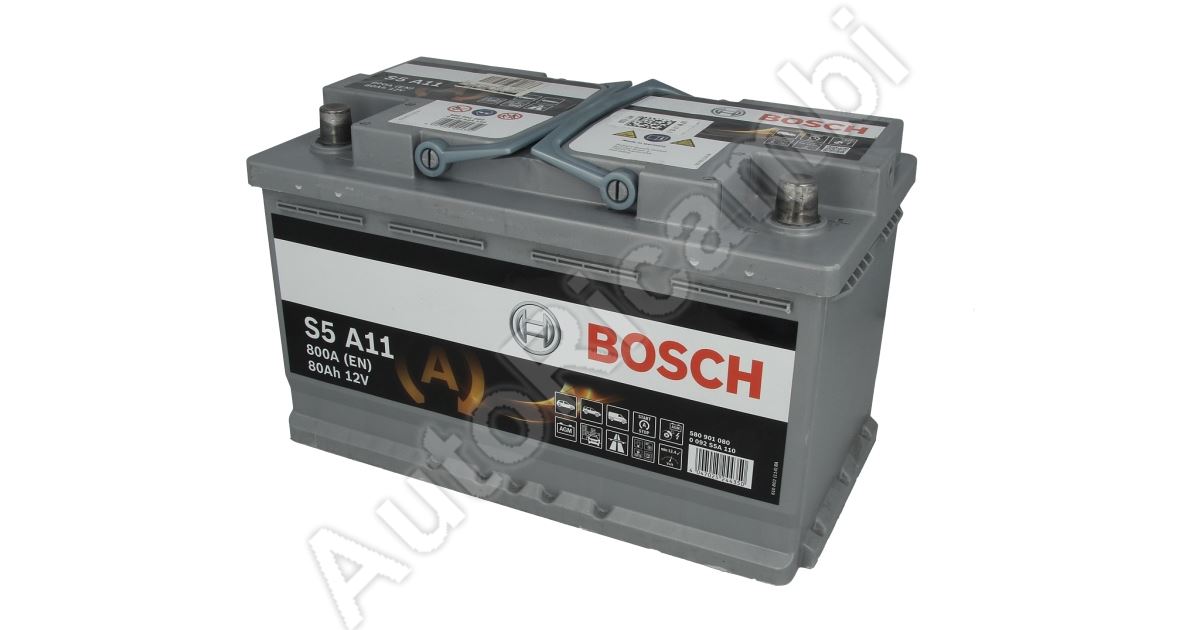 Battery 12V 80Ah/800A Ford Transit since 2011, Custom, Connect, Courier  315x190x175 mm - BOSCH - 1766484