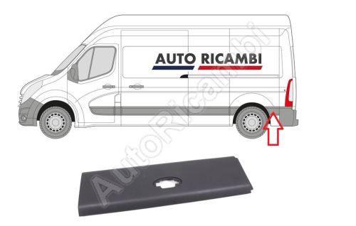 Protective trim Renault Master since 2010 left, behind the rear wheel, for position li
