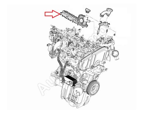 Ventilation moteur, séparateur d'huile Fiat Ducato depuis 2021 2.2D