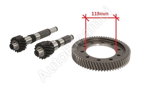 Differential set Renault Master since 2010 2.3D with secondary shafts, 16x67 teeths