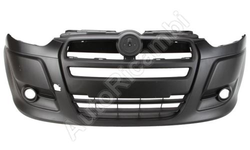 Front bumper Fiat Doblo 2010-2016 black with holes for fog lights