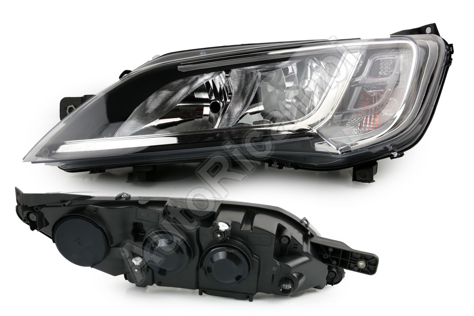 Headlight Fiat Ducato since 2014 left H7+H7 silver frame without LED - FAST  - 1374296080
