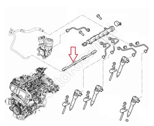 Kraftstoffüberlaufschlauch von Einspritzdüsen Fiat Ducato ab 2021 2.2D
