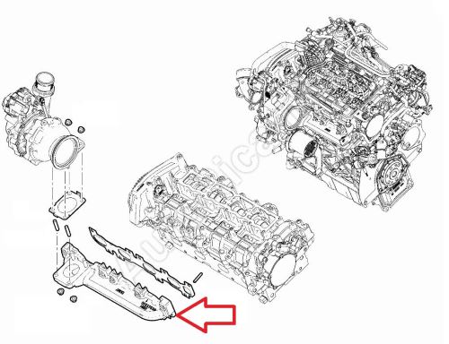 Exhaust manifold Fiat Ducato since 2021 2.2D