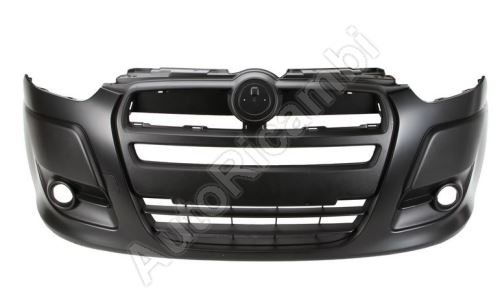 Front bumper Fiat Doblo 2010-2016 black with holes for fog lights