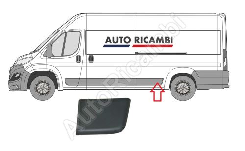 Protective trim Fiat Ducato since 2014 left in front of the rear wheel
