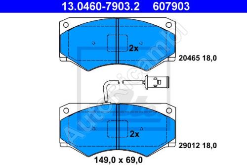 Brake pads Iveco TurboDaily 35-12, 45-12 front/rear