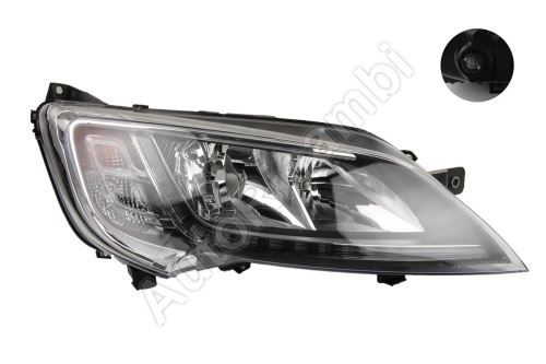 Headlight Fiat Ducato since 2014 right silver frame H7+H7, LED without control unit