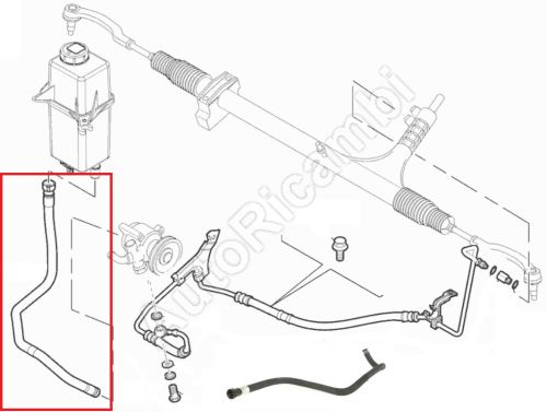 Power steering hose Fiat Ducato 2011-2014- 3.0 JTD - from tank to pump