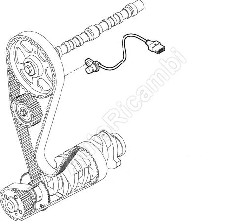 Camshaft speed sensor Fiat Ducato 244 2.3 to no. against 144641
