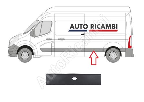Protective trim Renault Master since 2010 left, behind the sliding door, for position