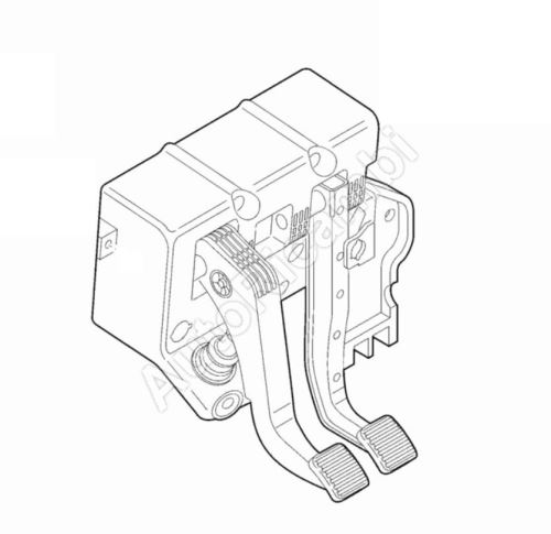 Pédale de frein et pédale d'embrayage sur console Fiat Ducato 2014- 2.0 JTD