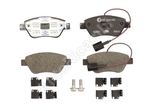 Brake pads Fiat Fiorino since 2007 1.3D/1.4i front, 2-sensors with accessories
