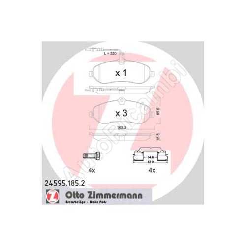 Brake pads Fiat Scudo 07 front - with accessories