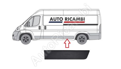 Protective trim Fiat Ducato since 2006 left, in front of the rear wheel 80cm
