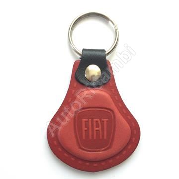 Fiat keychain, genuine leather