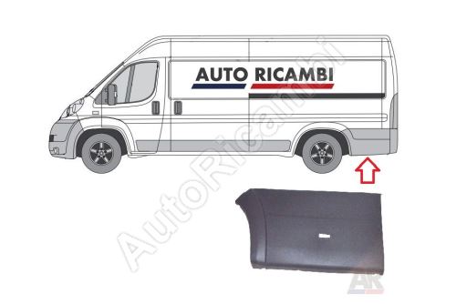 Protective trim Fiat Ducato since 2006 left, behind the rear wheel - extra length