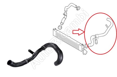 Charger Intake Hose Fiat Ducato since 2006 2.3 from turbocharger to intercooler