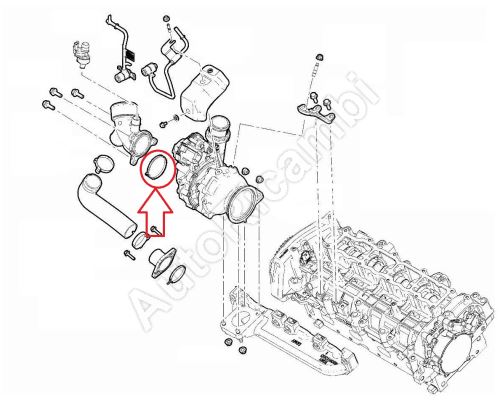 Joint de turbocompresseur Fiat Ducato depuis 2021 2.2D pour collecteur d'échappement