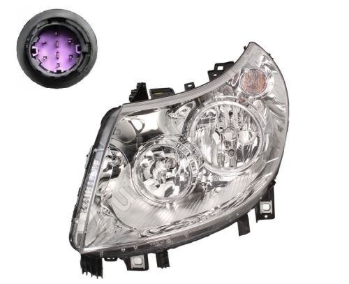 Headlight Fiat Ducato 2011-2014 left, with daylight H7+H15