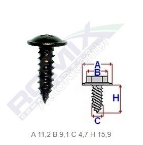 Self-tapping screw Fiat, Alfa package 10pcs
