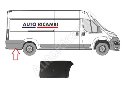 Protective trim Fiat Ducato since 2014 right, behind the rear wheel wide - without light